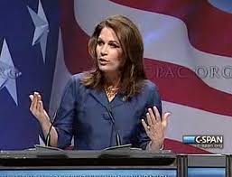 Minnesota congresswoman, Michelle Bachmann states her position to an enthusiastic crowd